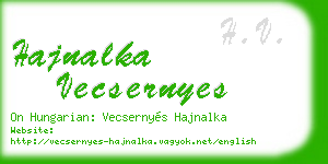 hajnalka vecsernyes business card